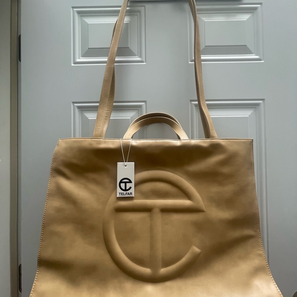 Telfar Cream Large Shopping Bag